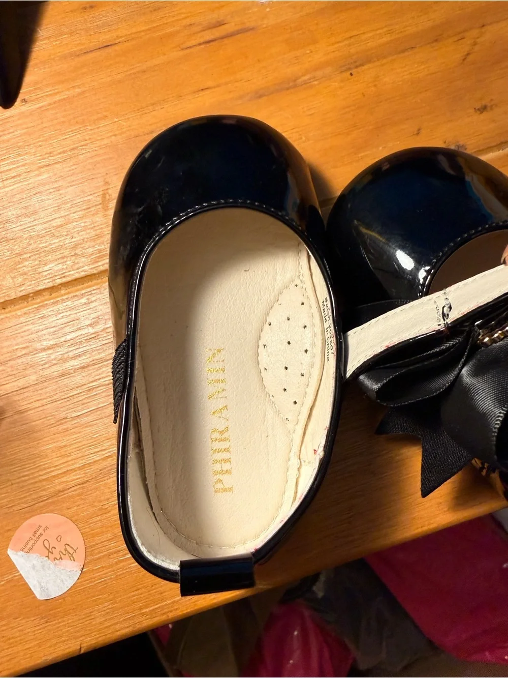 PHIRAMIN Patent Leather Bow Mary Jane Dress Shoes Toddler 5.5 Worn Once